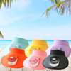 *Sun visor hats with USB fan thumb 1