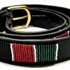 Mens Kenya beaded leather belt thumb 0