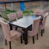 Fully tufted dining table with 6 or 8 chairs thumb 4