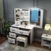 Modern Makeup Vanity Table with LED Mirror & Drawers thumb 0