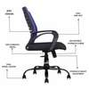 Office Chair: Blue Executive Office Chair, Mesh Back Support thumb 1