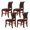 Mahogany 4 Leg-Leather Padded Guest Office Chair thumb 6