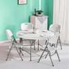 Foldable table: White round foldable training table thumb 2