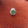 Silver Ring Watch with Rhinestones and Green Dial thumb 3