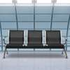 Reception Bench: 3-Link Metallic Office Waiting Bench thumb 3