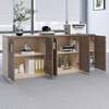 Office Cabinet; Wooden Four Credenza Cabinet thumb 2