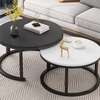Pair Marble Nesting Coffee Tables thumb 6