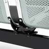 Durable 3-Seat Black Metal Bench with Padded Seats thumb 13