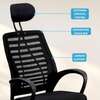 Office Chair: Mesh, Adjustable With Headrest, Charcoal Black thumb 4