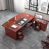 2 M L Shaped Mahogany Executive Office Desk thumb 4