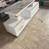 Black/white and gold with marble top 5fts length TV Stand thumb 2