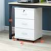 File Cabinet: 3 Drawer Wooden Office Cabinet in White thumb 4