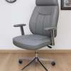 Office Chair; Grey Leather Office Chair thumb 7