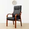 Ergonomic Office Chair Black Faux Leather thumb 6