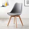 Dining Chairs; Retro Style With Wooden Legs & Padded Seat thumb 6