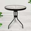 Modern Round Glass Top Dining Table thumb 3
