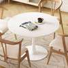 Dining Table; 1200MM White Round Marble Dining Table thumb 2