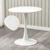 Tulip Metal Base Round White Dining Table thumb 5