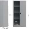 File Cabinet: Two Door Gray Filing Cabinet With Four Shelves thumb 1