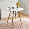 White Home/Office Eames Round Dinning Table thumb 1