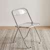 Armless Clear Foldable Plastic Chair thumb 3