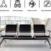3 Person Leather Reception Office Bench thumb 4