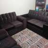 Purple Plush Sofa Set with Button-Tufted Design thumb 2