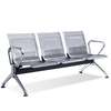 Office Bench: 3 Seater Black Office Bench In Magena thumb 2