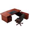 2 M L Shaped Mahogany Executive Office Desk thumb 1