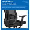 Office Chair: Height Adjustable, Ergonomic Black Office Seat thumb 1
