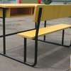 2 seater modern school desk with a bench thumb 0