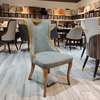 Wood Base Leather Dining Chair thumb 2