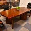 Mahogany 2.4m Curved Edge Conference Office Table thumb 14