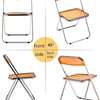 Armless Clear Foldable Plastic Chair thumb 1