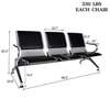 3 Person Leather Reception Office Bench thumb 12