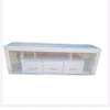Modern TV Stand White Wood with Storage Cabinets thumb 3