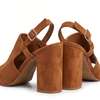 Brown Suede Block Heels Size 7/40 thumb 2