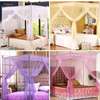 Elegant Pink Four-Poster Bed Canopy Double Size thumb 1