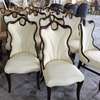Wood Base Leather Dining Chair thumb 3