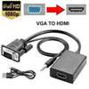 VGA to HDMI Adapter Converter Powered 1080p with Audio thumb 0