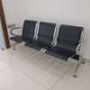 Office Bench: 3 Seater Black Office Bench In Magena thumb 0