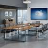 Metal Frame Wooden 2.4m Modern Office Conference Table thumb 2