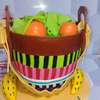 Colorful Cake Basket Centerpiece with Personalized Base thumb 1