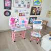 Kids Furniture; Pink Kids Desk And Seat thumb 0