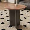 Boardroom Table; 120cm Brown Wooden Round Boardroom Table thumb 3