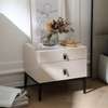 Modern White Bedside Table with 2 Drawers thumb 0