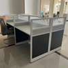 Office Desk: Grey 4-Person Office Workstation thumb 3