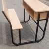 2 seater modern school desk with a bench thumb 10