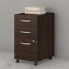 3 Drawer Dark Walnut Lockable Cabinet thumb 0