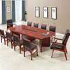 Mahogany 2.4m Curved Edge Conference Office Table thumb 1